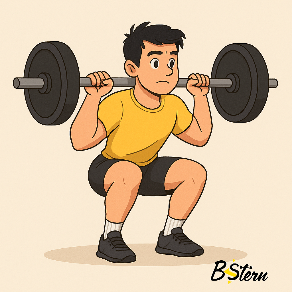 Agachamento e treinamento físico para obter saúde e qualidade de vida