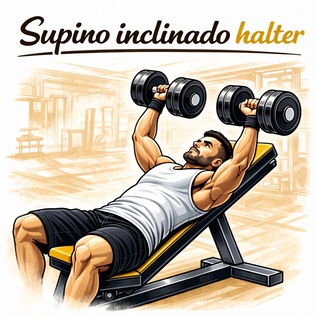 Supino Inclinado com Halteres
