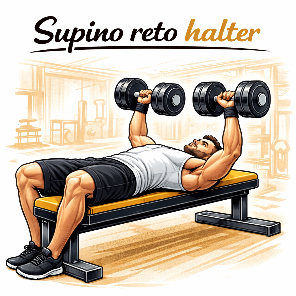 🏋️‍♂️ Supino reto com halteres