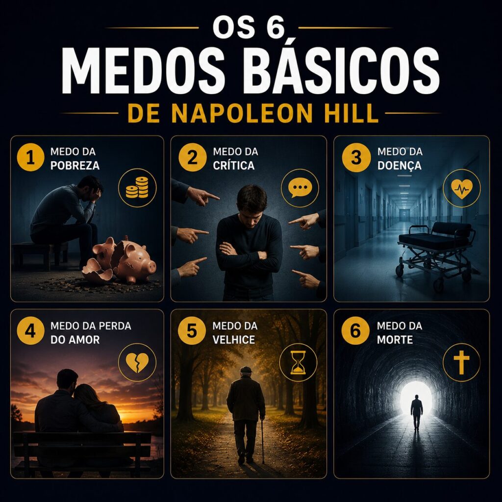 Os 6 medos básicos segundo Napoleon Hill