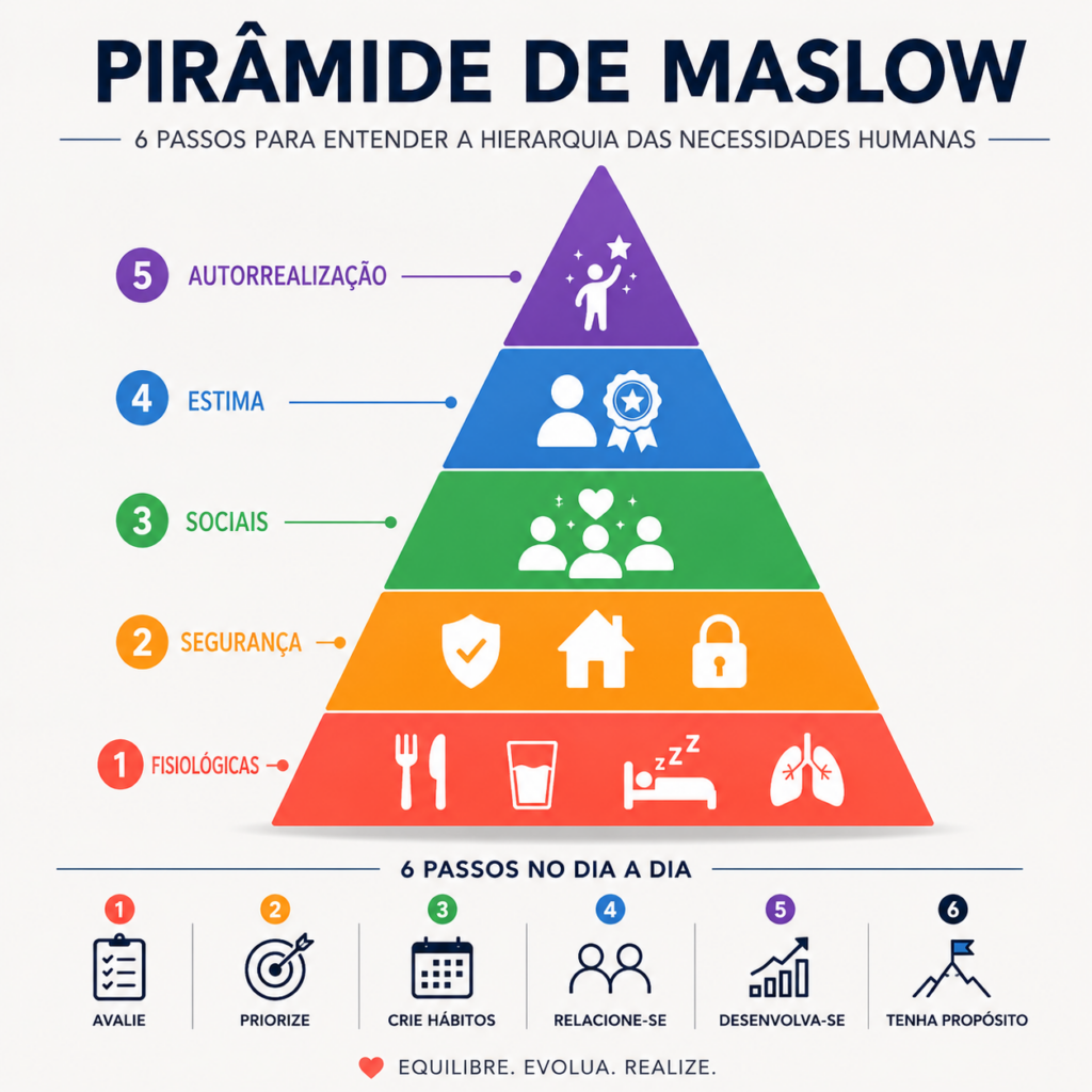 Pirâmide de Maslow: 6 passos para entender a hierarquia das necessidades humanas