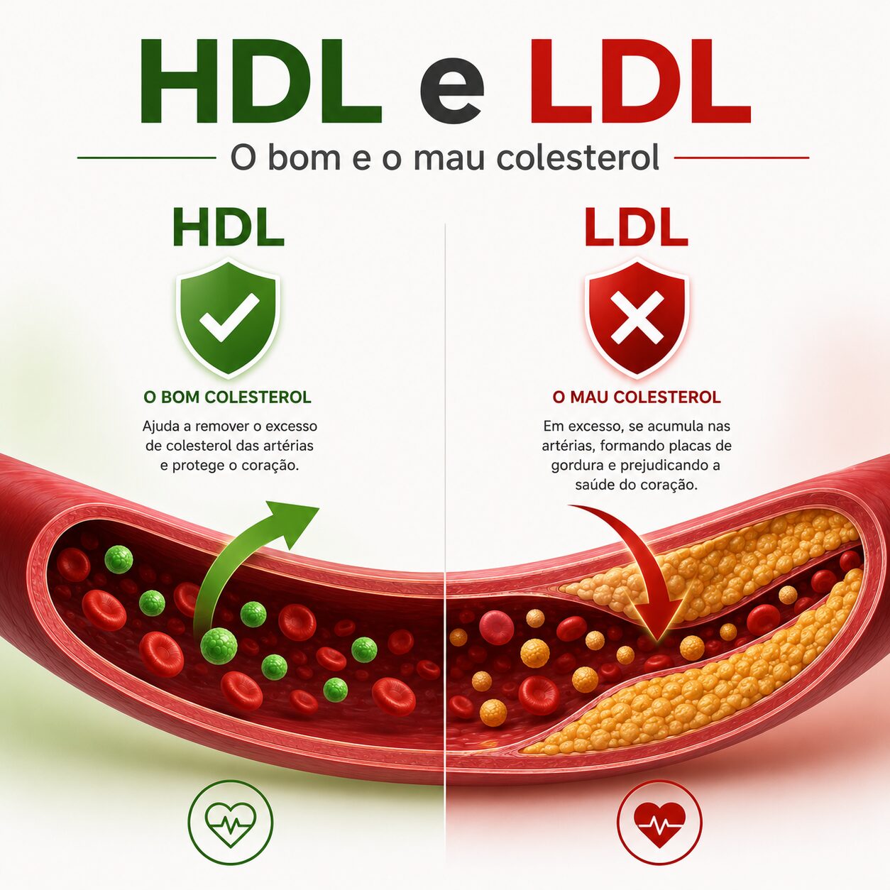 HDL e LDL: entenda a diferença entre o "bom" e o "mau" colesterol