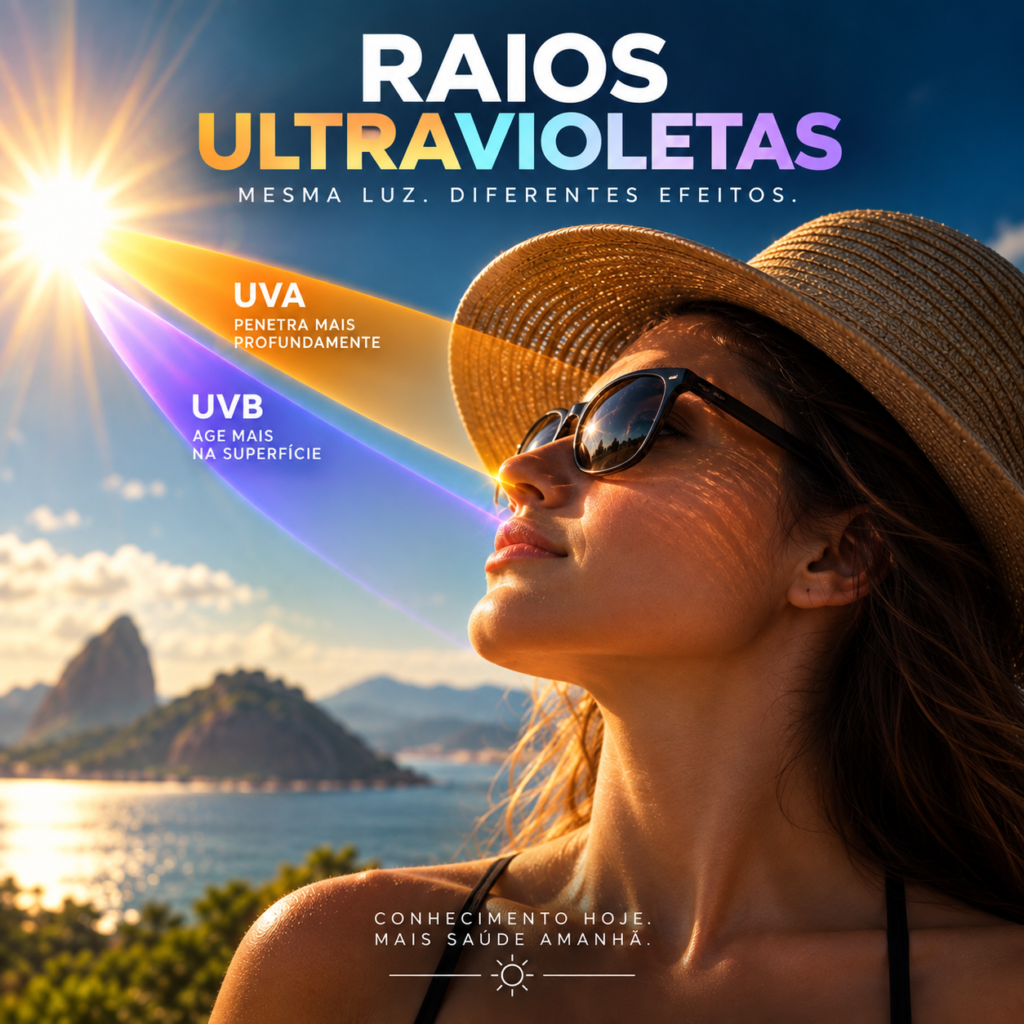 Raios ultravioletas: UVA, UVB e os efeitos da radiação UV na saúde