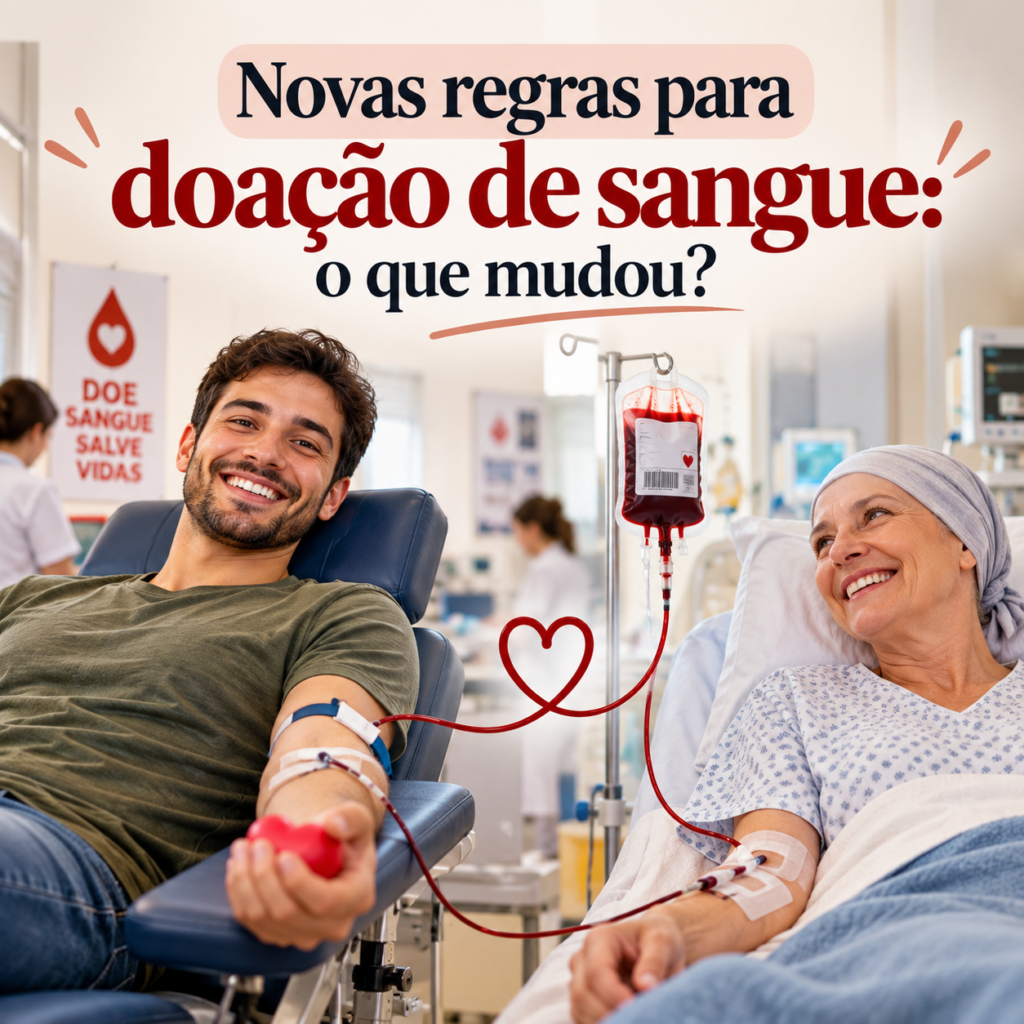 Novas regras para doação de sangue em 2026: entenda o que mudou